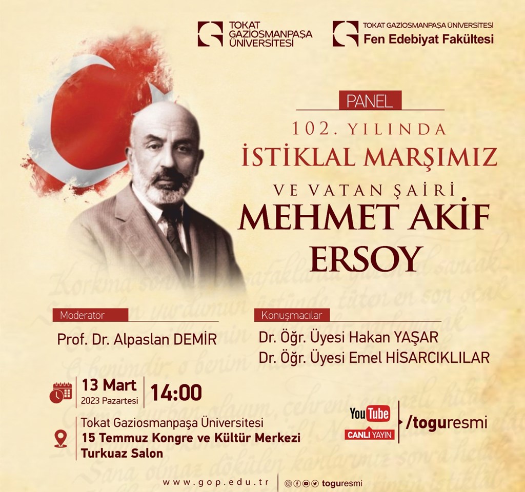 102. Yılında İstiklâl Marşımız ve Vatan Şairi Mehmet Akif Ersoy